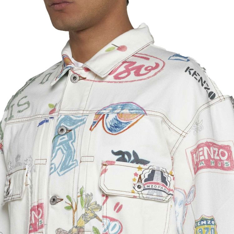 Details for Kenzo SS24 白色单排扣字母图案西装外套 FE55DV303913-MU