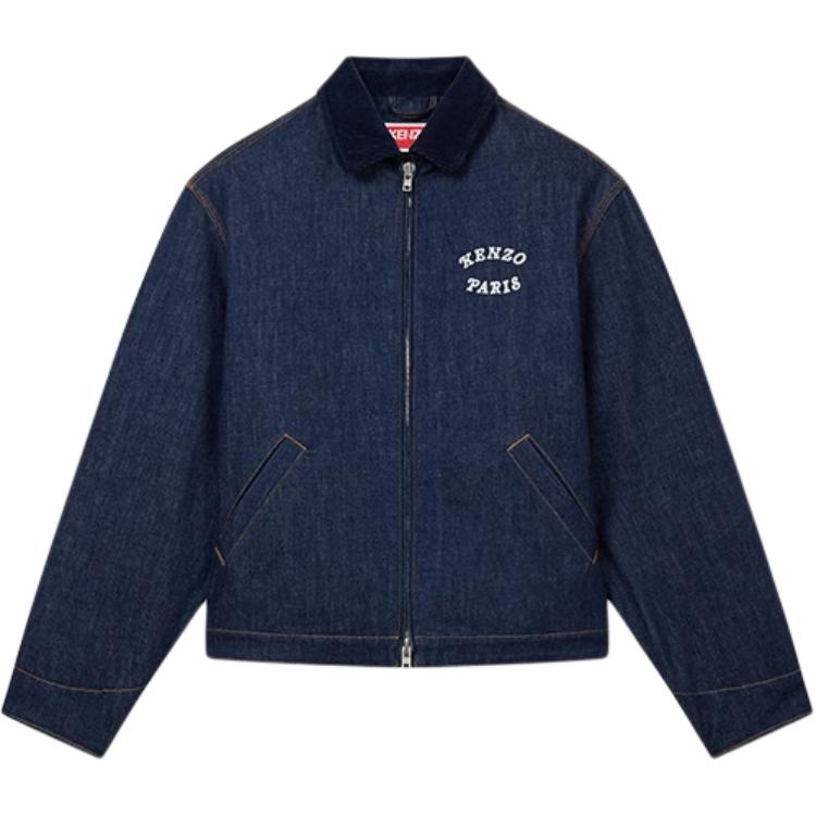 Order KENZO SS25  Blue Tiger Graphic Long-Sleeve Denim Jacket FF55DV1136B1-DM