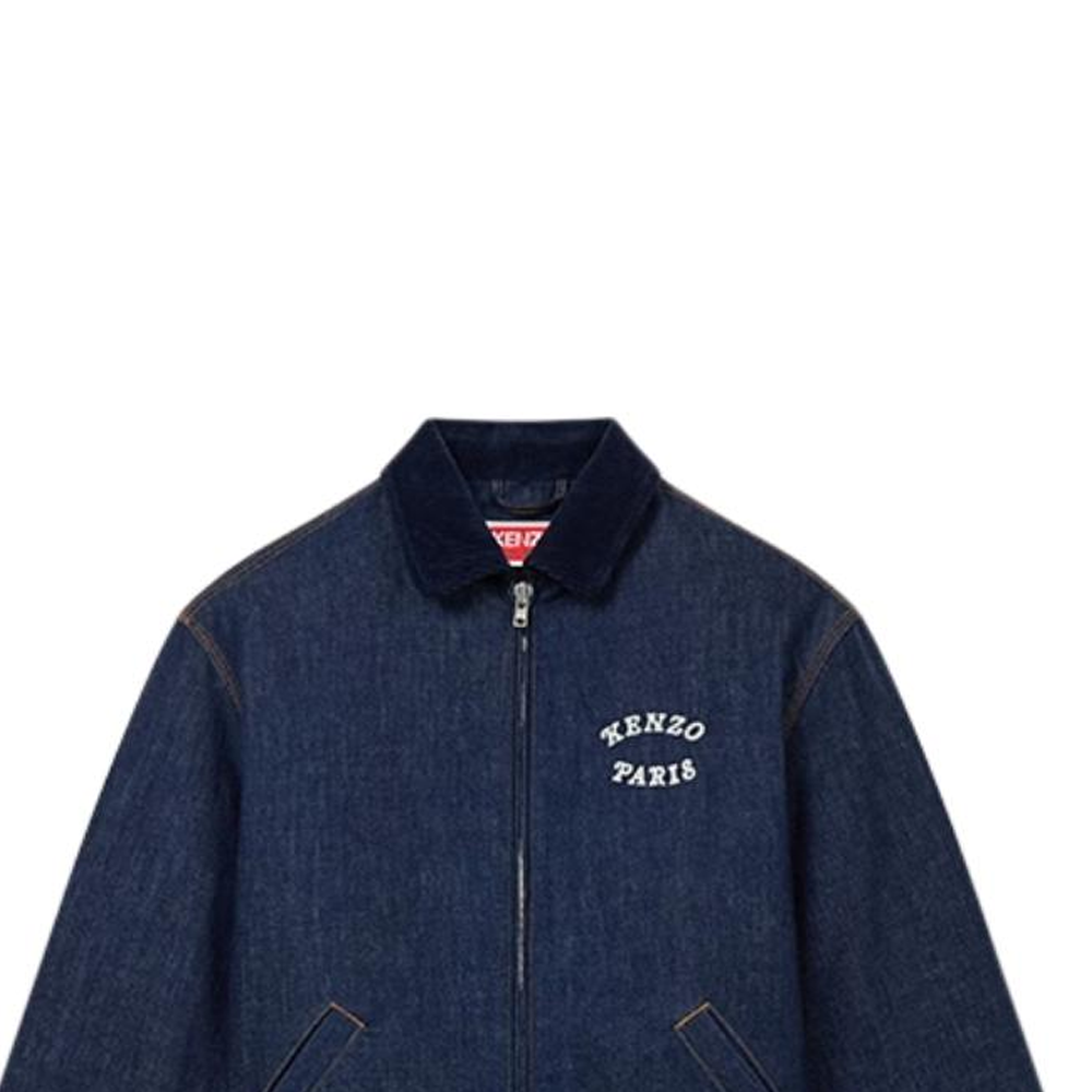 Cheap KENZO SS25  Blue Tiger Graphic Long-Sleeve Denim Jacket FF55DV1136B1-DM