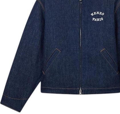 KENZO SS25 Blue Tiger Graphic Long-Sleeve Denim Jacket FF55DV1136B1-DM 1