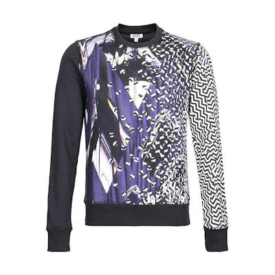 KENZO Striped Print Crewneck Sweatshirt Multicolor 4MF5SW058