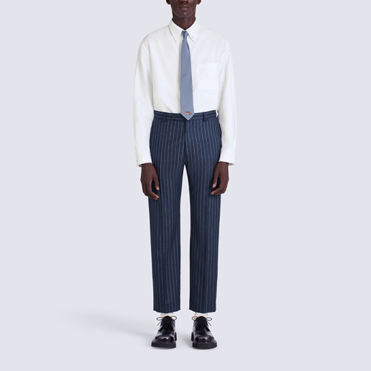 Purchase KENZO Striped Tailored Trousers Midnight Blue  Casual Pants FW22. FC65PA1069RA-77