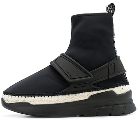 KENZO 高田賢三 草織拼接女式運動短筒靴 黑色 Buy KENZO 高田賢三 草織拼接女式運動短筒靴 黑色