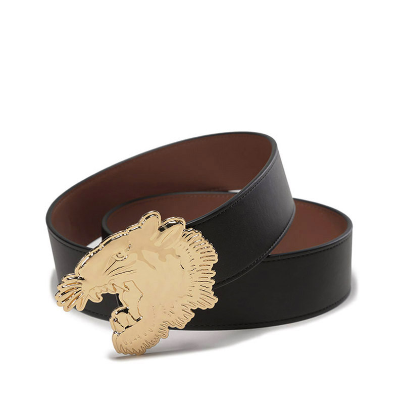 Purchase 겐조 다카다 언컷 리버시블 가죽 벨트 블랙/브라운 4cm 남성용 FC65CE002L2599A