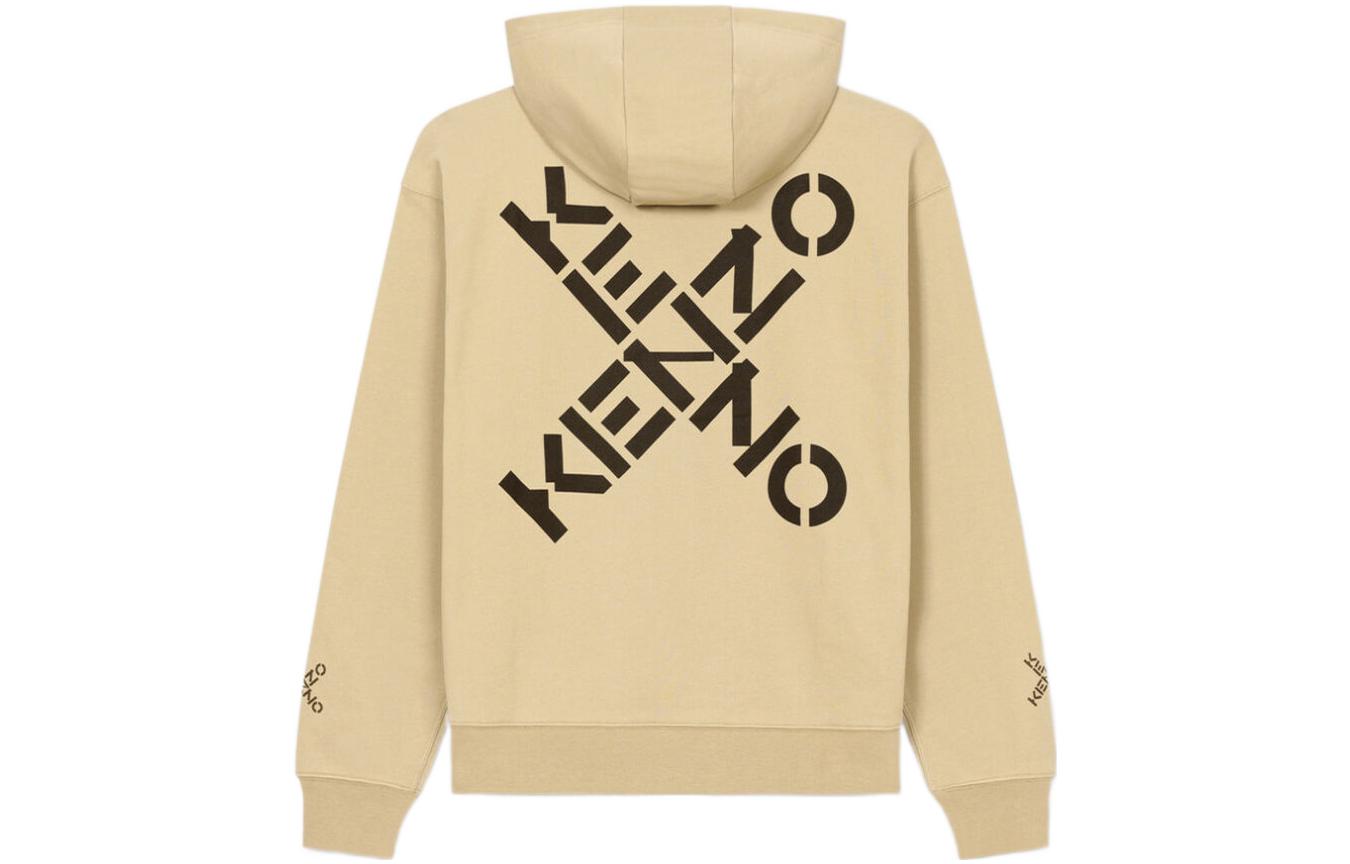 KENZO Taupe Pullover Sweatshirt with Cross Letter Logo FA65SW5304MS-92
