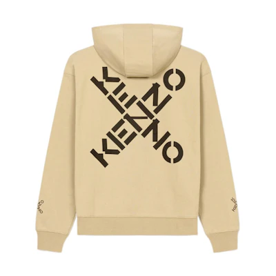KENZO Taupe Pullover Sweatshirt with Cross Letter Logo FA65SW5304MS-92