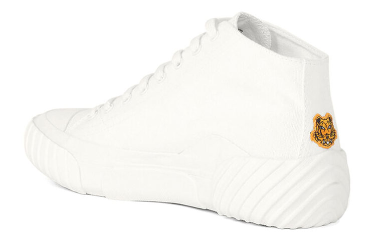 Kenzo Tiger Crest Mid-Top Sneakers 'Pure White' 圖 4