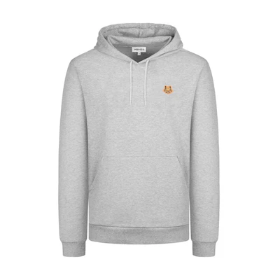 KENZO Tiger Embroidered Cotton Hoodie - Gray FA65SW3604MD-94