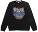 Buy KENZO 老虎刺绣男女同款黑色圆领卫衣 5SW0084XE-99