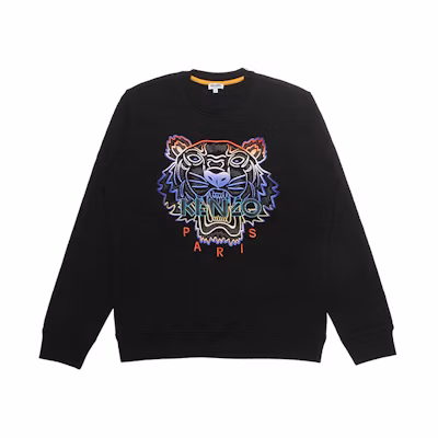 KENZO Tiger Embroidered Crewneck Sweatshirt Unisex Black 5SW0084XE-99