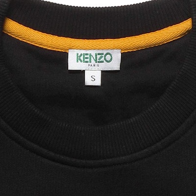 KENZO 老虎刺绣男女同款黑色圆领卫衣 5SW0084XE-99 Details for KENZO 老虎刺绣男女同款黑色圆领卫衣 5SW0084XE-99