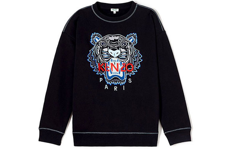 KENZO Tiger Embroidered Graphic Crewneck Sweatshirt Black () F865SW1984XE-99