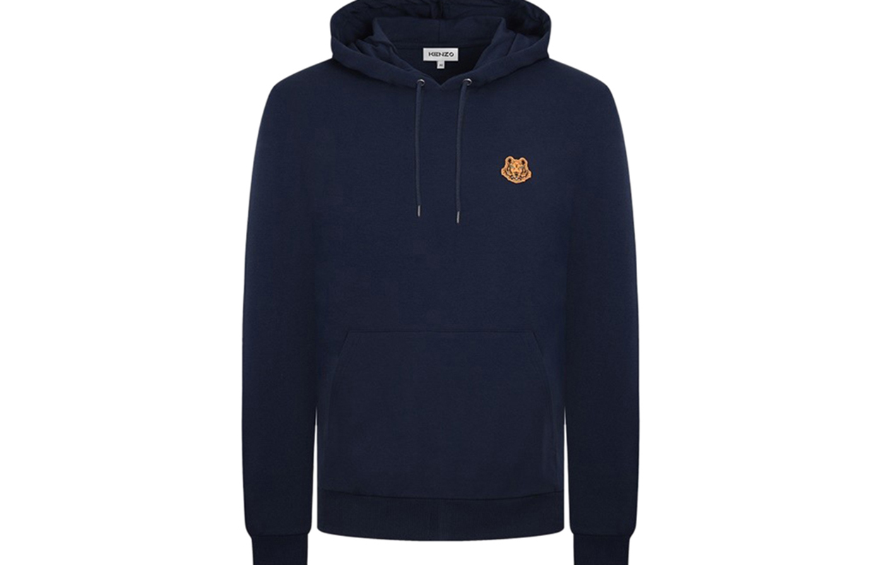 KENZO Tiger Embroidered Hoodie Navy Blue FA65SW3604MD-76
