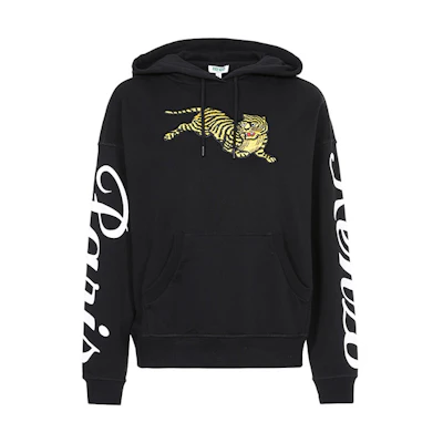 Kenzo Tiger Embroidered Hoodie Unisex Black F962SW765972-99