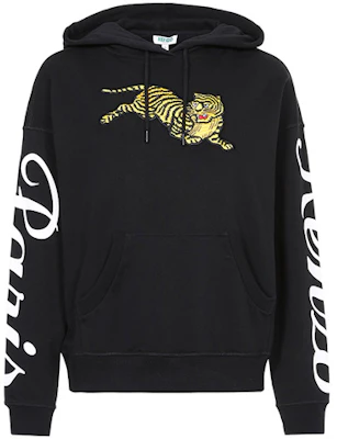 Kenzo 刺绣虎头连帽衫 男女通用 黑色 F962SW765972-99 Order Kenzo 刺绣虎头连帽衫 男女通用 黑色 F962SW765972-99