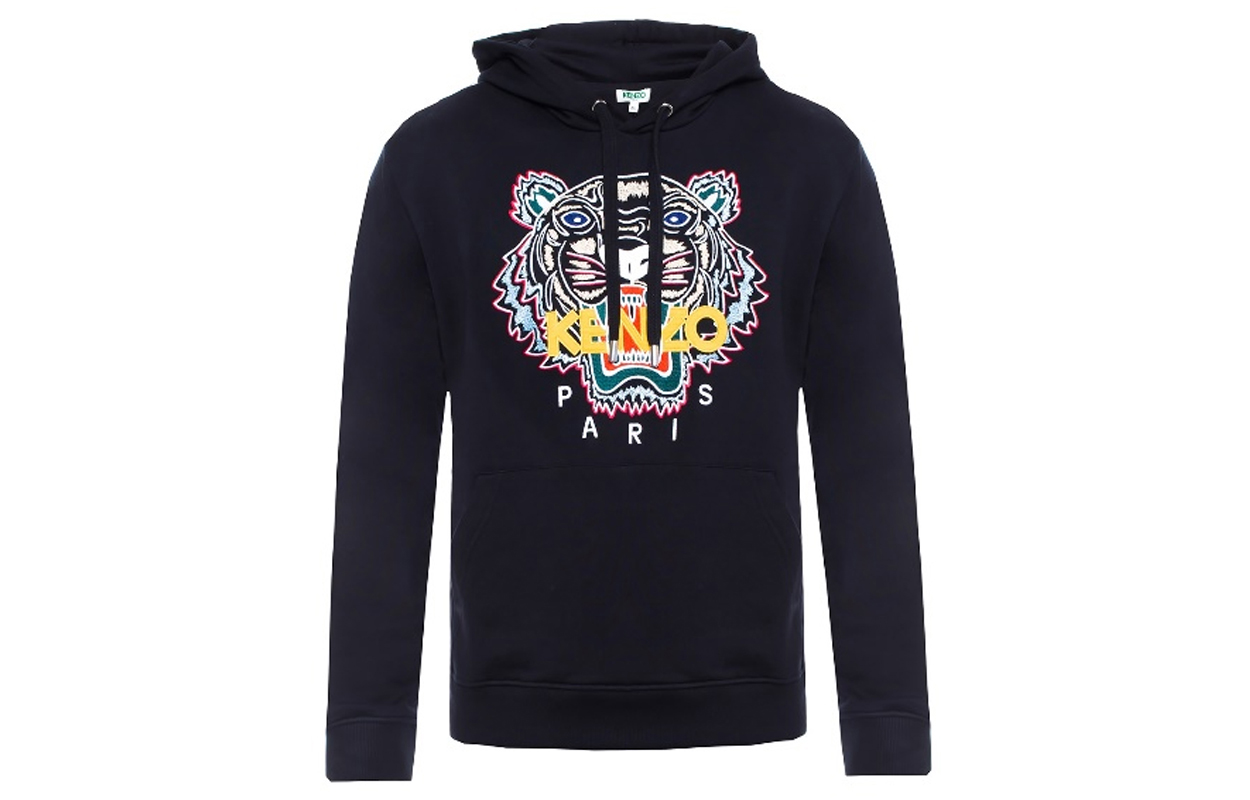 KENZO Tiger Embroidered Print Hoodie Black F865SW4154XA-99
