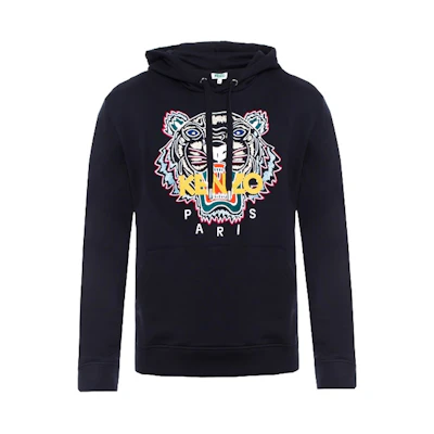 KENZO Tiger Embroidered Print Hoodie Black F865SW4154XA-99