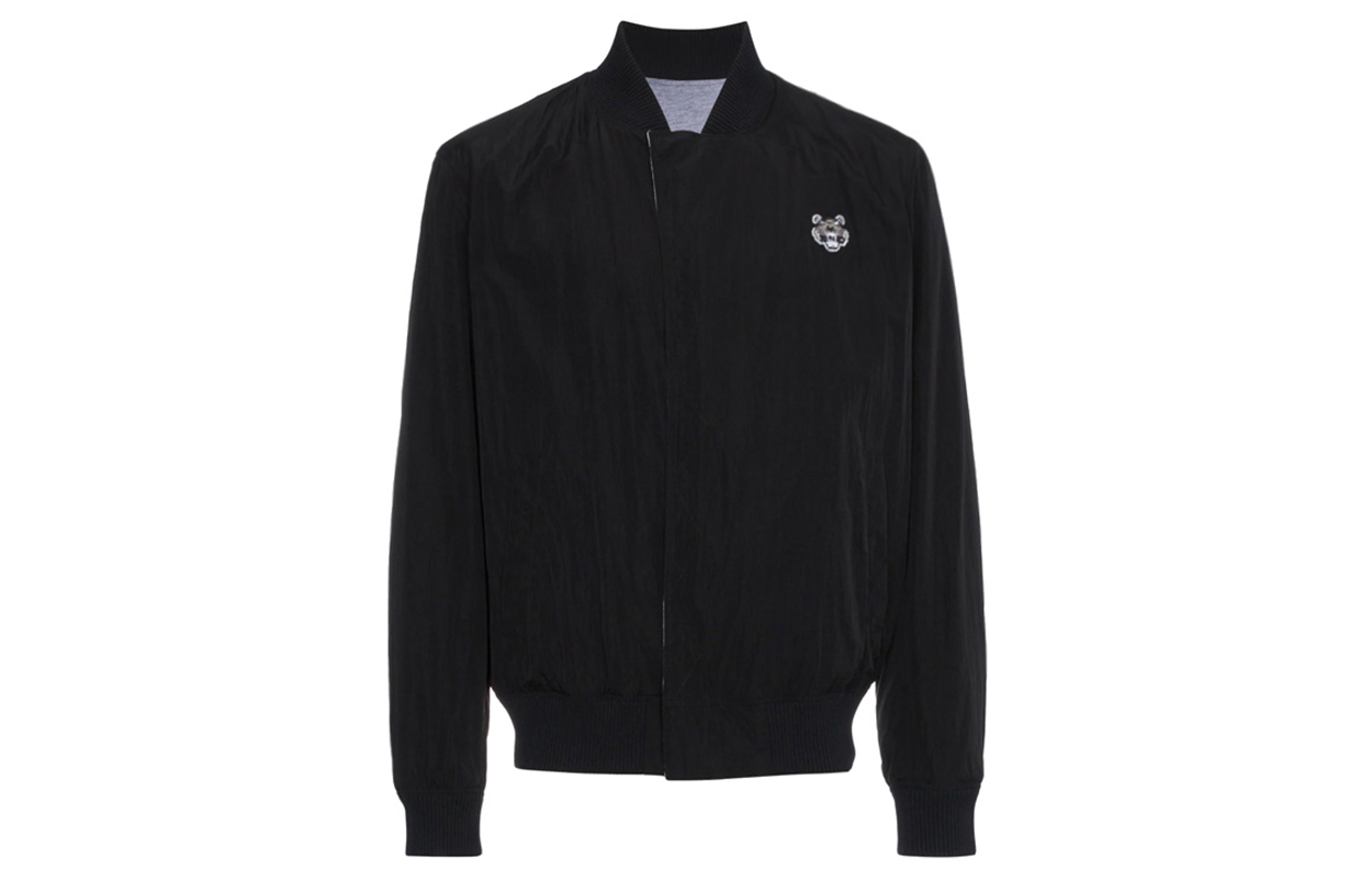 KENZO Tiger Embroidered Reversible Flight Jacket Black for Men F855BL1751NC-99