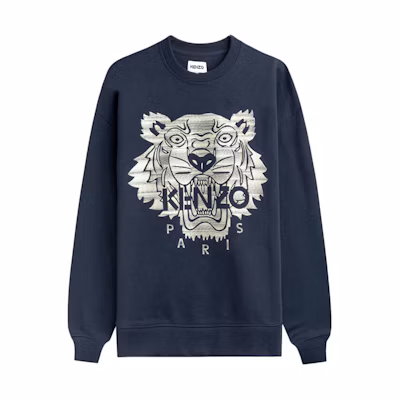 KENZO Tiger Embroidered Sweatshirt Navy Blue FA65SW1154XF-76