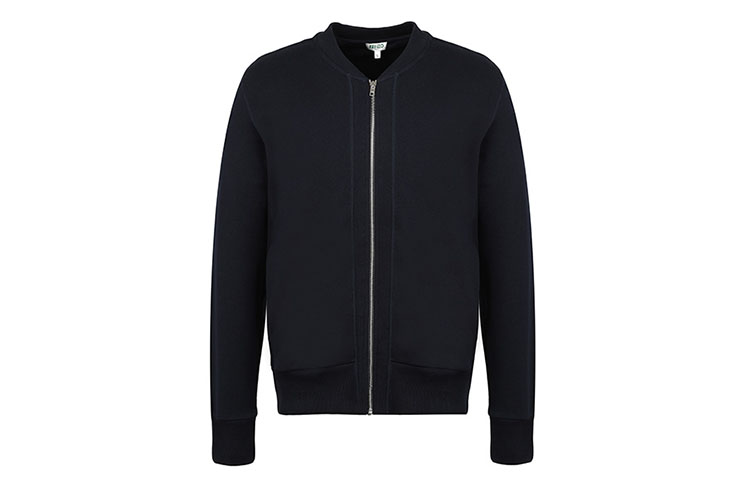 KENZO Tiger Embroidered Zip-Up Track Jacket Navy Blue Sweatshirt FA55BL7724XK-77