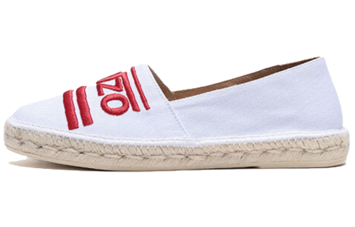 Kenzo Tiger Espuddy Slip On 'Red Logo Canvas Fisherman - White' 5ES180-F76-01