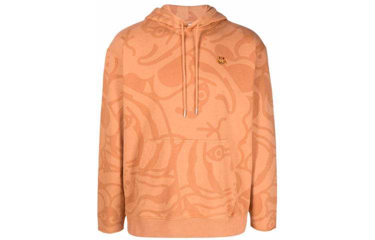 KENZO Tiger Graphic Print Hoodie Orange FB55SW5384MY-88