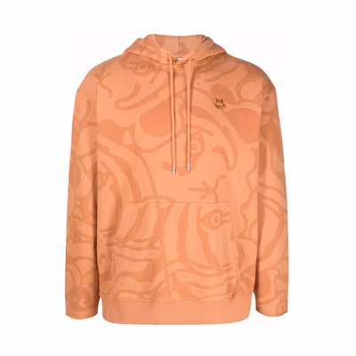 KENZO Tiger Graphic Print Hoodie Orange FB55SW5384MY-88