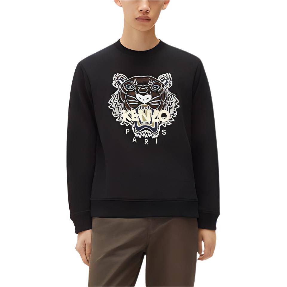 KENZO Tiger Head Embroidered Sweatshirt Black FB65SW1234XA-99B