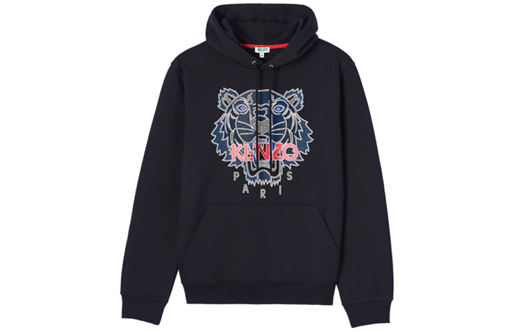 KENZO Tiger Head Pullover Hoodie Black FA55SW1664XO-99