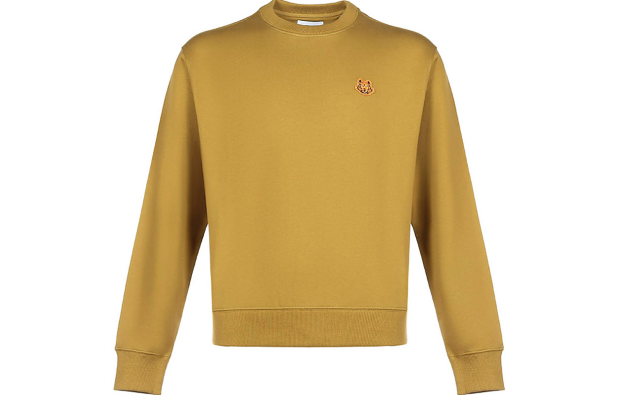 KENZO Tiger Head Pullover Sweatshirt Men’s Mustard Yellow FA65SW0034MD-48