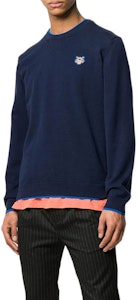 KENZO 虎头标志经典款海军蓝长袖针织毛衣. F955PU2023AB-76 Purchase KENZO 虎头标志经典款海军蓝长袖针织毛衣. F955PU2023AB-76