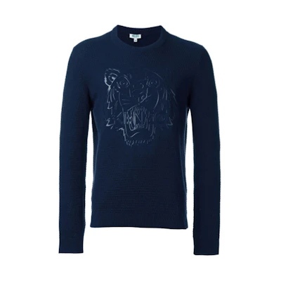 KENZO Tiger Logo Print Sweatshirt Navy Blue () 5PU2503XB-77