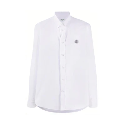 KENZO Tiger Motif Long Sleeve Shirt Men’s White FA55CH4001LB-01
