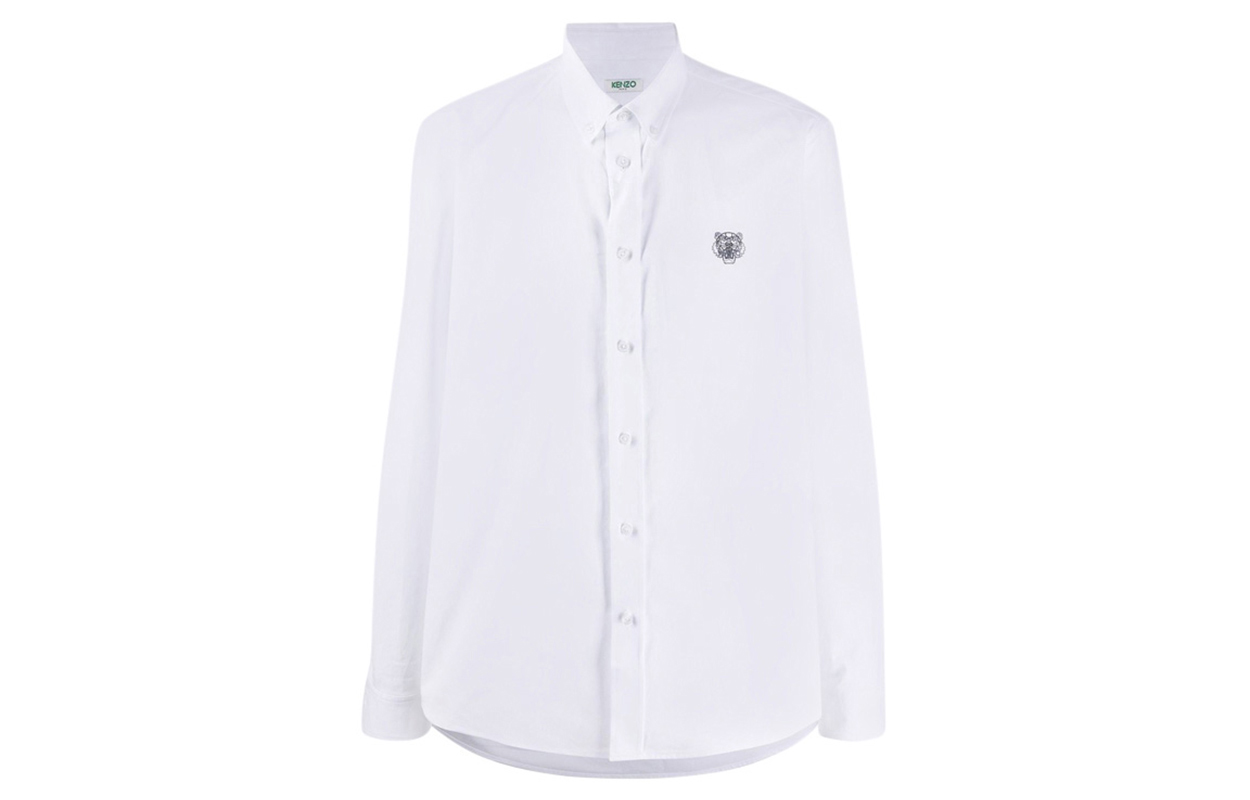 Order Baju Lengan Panjang Putih Lelaki KENZO Corak Harimau FA55CH4001LB-01