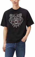 Lookbook KENZO Tiger Print Slim Fit Short Sleeve T-Shirt Black. FB65TS0894YF-99