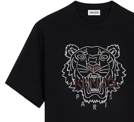 KENZO Kaos Slim Fit Lengan Pendek Motif Harimau Hitam. FB65TS0894YF-99 Purchase KENZO Kaos Slim Fit Lengan Pendek Motif Harimau Hitam. FB65TS0894YF-99