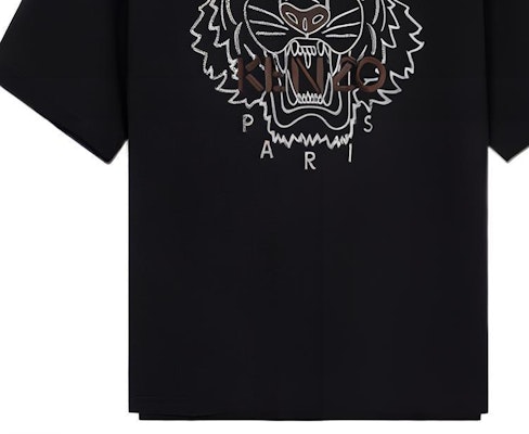 KENZO Kaos Slim Fit Lengan Pendek Motif Harimau Hitam. FB65TS0894YF-99 Details for KENZO Kaos Slim Fit Lengan Pendek Motif Harimau Hitam. FB65TS0894YF-99