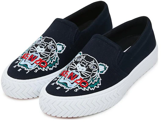 Kenzo Tiger K-Skate ''Navy Slip-On'' Baskets Décontractées F965SN200F70 Shop Kenzo Tiger K-Skate ''Navy Slip-On'' Baskets Décontractées F965SN200F70