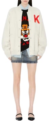 KENZO Unisex Animal Graphic Crewneck Long Sleeve Sweater Black FE58PU0143LD-99J Sizing KENZO Unisex Animal Graphic Crewneck Long Sleeve Sweater Black FE58PU0143LD-99J