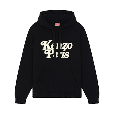 KENZO Unisex Hoodie with Drawstring and Logo Print. FE58PU0113BE-99