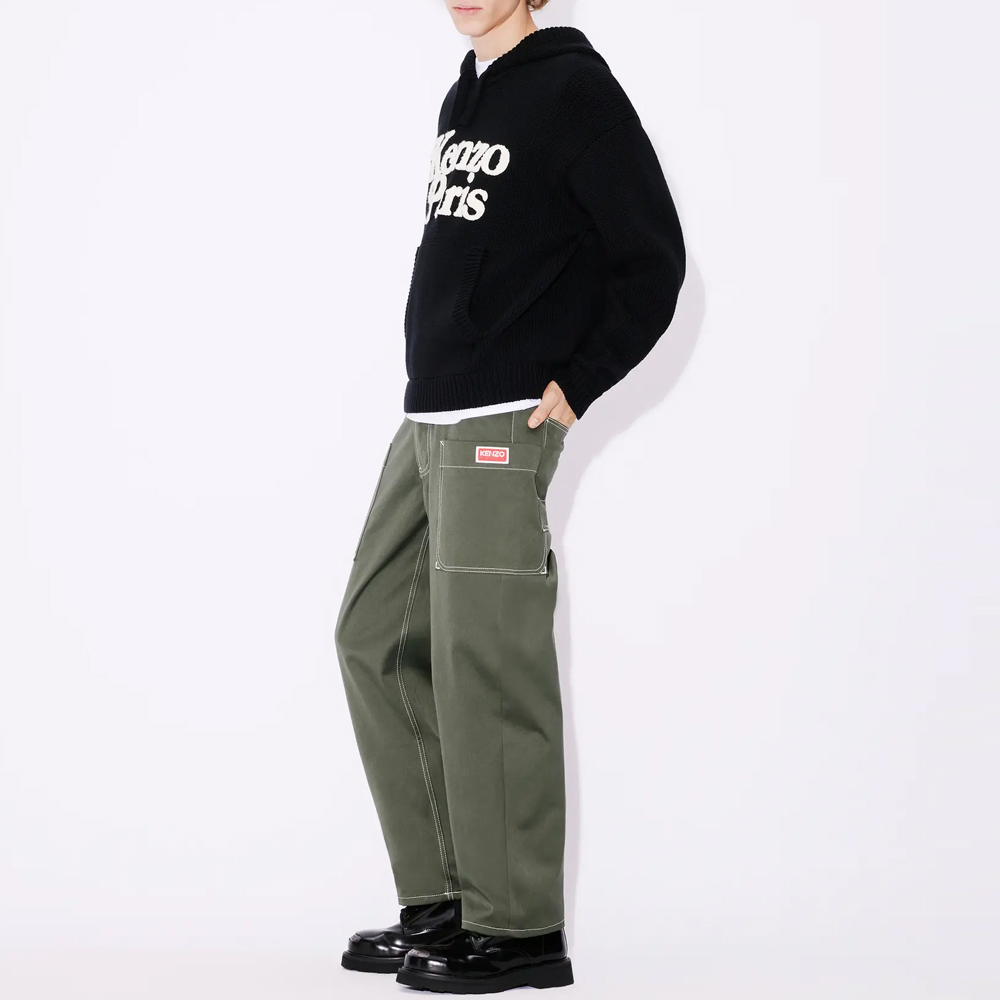 KENZO Unisex Hoodie with Drawstring and Logo Print. FE58PU0113BE-99 圖 9