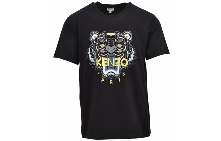 KENZO Unisex Tiger Logo Black Graphic Tee 5TS0504YB99