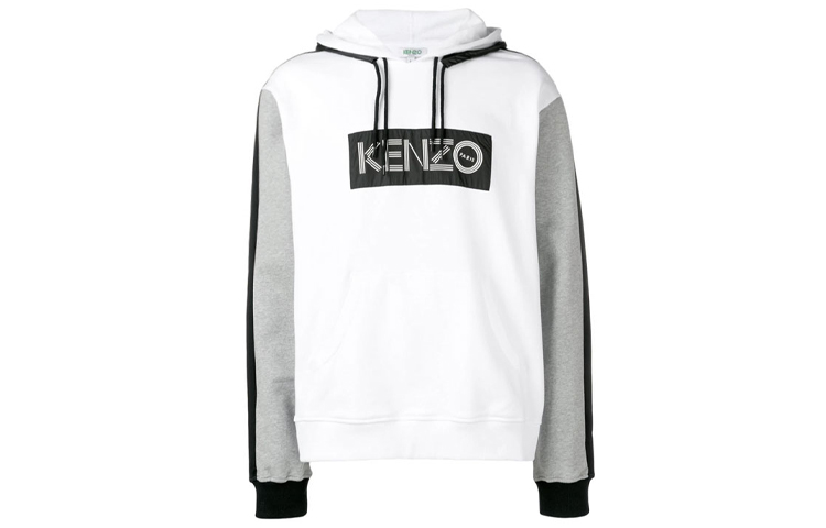 KENZO White Colorblock Logo Pullover Hoodie 4MD5SW414-01 圖 2