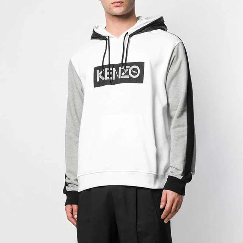 KENZO White Colorblock Logo Pullover Hoodie 4MD5SW414-01 圖 3