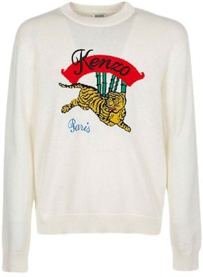 KENZO Baju Cotton Putih Crewneck Sweater Lelaki. F955PU2573XC-01 Buy KENZO Baju Cotton Putih Crewneck Sweater Lelaki. F955PU2573XC-01