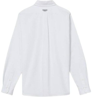 KENZO 男士白色刺绣长袖扣领衬衫 FE65CH4109LO-01 Lookbook KENZO 男士白色刺绣长袖扣领衬衫 FE65CH4109LO-01