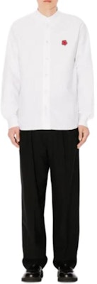 KENZO 男士白色刺绣长袖扣领衬衫 FE65CH4109LO-01 Shop KENZO 男士白色刺绣长袖扣领衬衫 FE65CH4109LO-01
