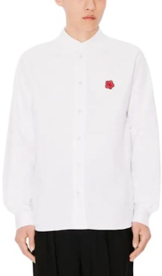 KENZO 男士白色刺绣长袖扣领衬衫 FE65CH4109LO-01 Purchase KENZO 男士白色刺绣长袖扣领衬衫 FE65CH4109LO-01