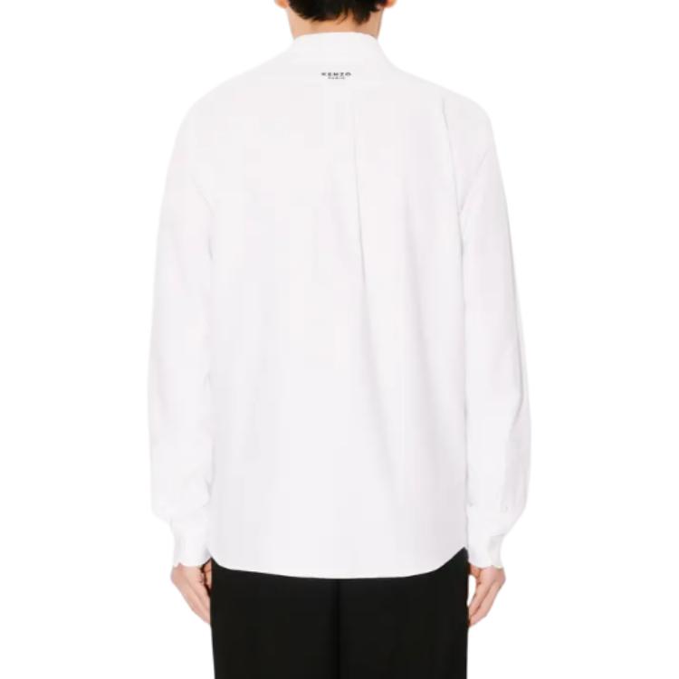 Details for KENZO 男士白色刺绣长袖扣领衬衫 FE65CH4109LO-01