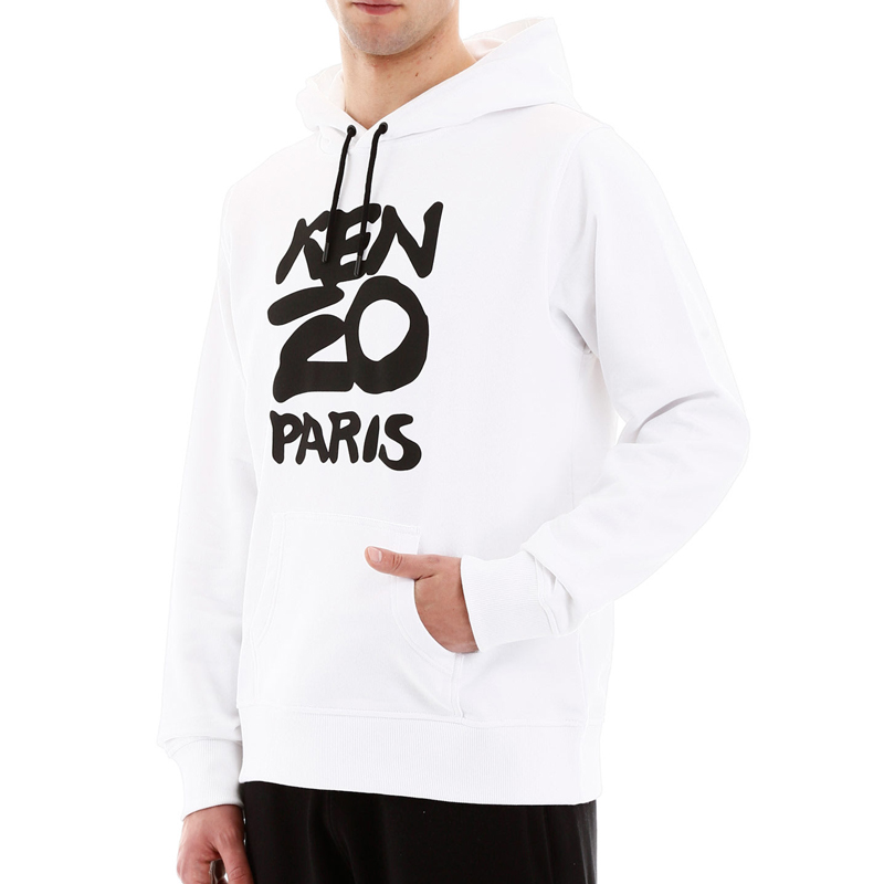KENZO White Hoodie with Letter Logo Print FA5-5SW165-4ME-01 圖 6